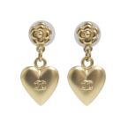 （未使用保管品）シャネル CHANEL カメリア ハート ココマーク スイング ピアス ゴールド