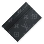(美品)ルイ ヴィトン LOUIS VUITTON ポルト カルト ダブル カードケース 名刺入れ 定期入れ パスケース モノグラムエクリプス ブラック 黒 M62170