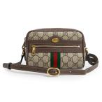 (未使用 展示品)グッチ GUCCI オフィディア ミニ ショルダーバッグ GGスプリームキャンバス レザー ブラウン ベージュ レッド グリーン ゴールド金具 517350