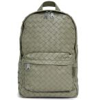 (未使用 展示品)ボッテガヴェネタ BOTTEGA VENETA スモール イントレチャート バックパック リュック デイパック カーフスキン レザー カーキ 730728