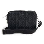 (新品・未使用品)ディオール Dior CDダイヤモンド メッセンジャー ショルダーバッグ 斜め掛け キャンバス ブラック 黒 シルバー金具 2ESBC119DCO