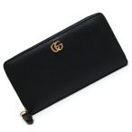 (新品・未使用品)グッチ GUCCI GGマーモント ダブルG ジップアラウンド ラウンドファスナー 長財布 カーフレザー ブラック 黒 ゴールド金具 456117 箱付