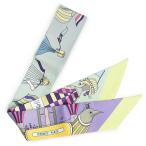 (新品・未使用品)エルメス HERMES ツイリー Les Folies du Ciel 大空の狂気 リボン スカーフ シルク100% モーヴ ジョーヌ ヴェール ライトパープル 紫 箱付