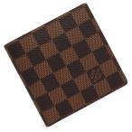 (未使用保管品)ルイ ヴィトン LOUIS VUITTON ポルトフォイユ マルコ 二つ折り財布 ダミエ ブラウン 茶 ゴールド金具 N61675 箱付
