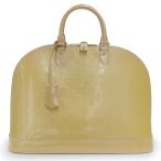 (未使用保管品)ルイ ヴィトン LOUIS VUITTON アルマ MM ハンドバッグ ヴェルニ レザー モノグラム ローズフロランタン ベージュ ゴールド金具 M91610
