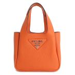 (新品・未使用品)プラダ PRADA ミニ ハンドバッグ VITELLO DAINO ヴィテッロダイノ レザー オレンジ シルバー金具 1BA349