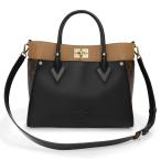 (未使用 展示品)ルイ ヴィトン LOUIS VUITTON オンマイサイド MM 2way ショルダー ハンドバッグ 斜め掛け レザー モノグラム ブラック ゴールド金具 M53823