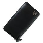 (未使用 展示品)グッチ GUCCI GGマーモント ジップアラウンドウォレット ラウンドファスナー 長財布 スムースレザー ブラック 黒 シルバー金具 428736