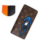 (新品・未使用品)ルイ ヴィトン LOUIS VUITTON ポルトフォイユ ブラザ NM LVフレンズ 二つ折り長財布 モノグラム ブラウン オレンジ ブラック 茶 M80158 箱付
