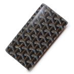 (新品・未使用品)ゴヤール GOYARD サン ランベール ウォレット 二つ折り長財布 iPhone フォンケース PVC カーフスキン レザー ブラック ナチュラル ブラウン