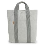 (中古)エルメス HERMES ニューフールトゥ カバス トートバッグ キャンバス グレー シルバー金具