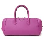 (中古)エルメス HERMES パリボンベイ 27 ハンドバッグ ヴォーエプソン レザー シクラメン パープル 紫 シルバー金具 □J刻印
