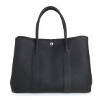 (未使用 展示品)エルメス HERMES ガーデンパーティ PM 36 ハンドバッグ ネゴンダ レザー Noir ノワール ブラック 黒 シルバー金具 Y刻印