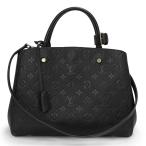 (未使用 展示品)ルイ ヴィトン LOUIS VUITTON モンテーニュ MM 2way ショルダー ハンドバッグ モノグラムアンプラント レザー ノワール ゴールド金具 M41048