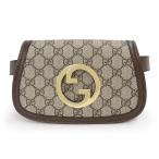( не использовался выставленный товар ) Gucci GUCCI Blondie корпус талия ремень сумка наклонный ..GGs шкив m парусина кожа бежевый Brown чай Gold металлические принадлежности 703807