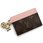 (新品・未使用品)ルイ ヴィトン LOUIS VUITTON カードケース ポルト カルト LV チャーム 名刺入れ 定期入れ パスケース モノグラム ブラウン ピンク 茶 M82739
