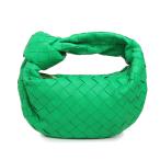 (未使用 展示品)ボッテガヴェネタ BOTTEGA VENETA ミニ ジョディ イントレチャート ハンドバッグ ラムスキン カーフスキン パラキート グリーン 緑 651876