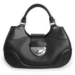(中古)ルイ ヴィトン LOUIS VUITTON サック モンテーニュ ハンドバッグ エピレザー ブラック 黒 シルバー金具 M59302