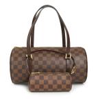 (美品)ルイ ヴィトン LOUIS VUITTON パピヨン 30 ハンドバッグ ダミエ ブラウン 茶 ゴールド金具 N51303