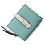 (新品・未使用品)ロエベ LOEWE コンパクト ジップウォレット 二つ折り財布 ソフトグレインカーフ レザー ウォーター ライトゴースト ブルー 青 C660Z41X02