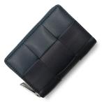 (新品・未使用品)ボッテガヴェネタ BOTTEGA VENETA トリコロール イントレチャート カセット コインケース レザー ディープブルー スペース シャドー 790558