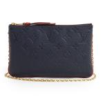 ショッピングヴィトン （未使用　展示品）ルイ ヴィトン LOUIS VUITTON ポシェット ドゥーブル ジップ チェーン  ショルダーバッグ アンプラント レザー マリーヌルージュ 紺 M63916