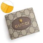 (新品・未使用品)グッチ GUCCI ネオヴィンテージ キャットヘッド タイガー 札入れ 二つ折り財布 GGスプリームキャンバス ベージュ ブラウン イエロー 473954