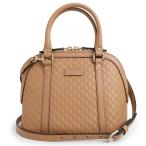 (新品・未使用品)グッチ GUCCI ミニ 2Way ショルダー ハンドバッグ 斜め掛け マイクログッチシマレザー CAMELIA カメリア ベージュ ゴールド金具 449654