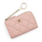 (新品・未使用品)シャネル CHANEL キーリング付き コインケース 小銭入れ 財布 キャビアスキン レザー ベビーピンク ゴールド金具 AP0221 箱付