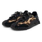 (新品・未使用品)ドルチェアンドガッバーナ DOLCE&GABBANA NS1 スリッポンスニーカー 靴 コットン レオパード ナイロン レザー ブラック CK1810AO53889738