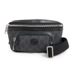 ショッピングＧＧキャンバス （新品・未使用品）グッチ GUCCI インターロッキングG 2WAY ベルト ウエスト ショルダー ボディバッグ GGスプリームキャンバス ブラック シルバー金具 682933