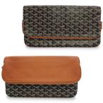 ショッピングゴヤール （未使用　展示品）ゴヤール GOYARD サン マリー MM クラッチ セカンドバッグ ポーチ PVC カーフレザー ブラック ナチュラル ブラウン STMARIMMLTY01CL03P