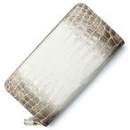 （未使用　展示品）ルイ ヴィトン LOUIS VUITTON ジッピー ウォレット ラウンドファスナー 長財布 クロコダイル エキゾチック レザー ホワイト ブラウン N98109