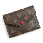 （新品・未使用品）ルイ ヴィトン LOUIS VUITTON ポルトフォイユ ヴィクトリーヌ 三つ折り財布 モノグラム グレインレザー フューシャ ボルドー ブラウン M41938