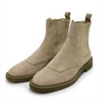 ショッピング未使用 （未使用　展示品）HERMES エルメス サイドゴアブーツ ショート 靴 43 28cm スウェード ヴォーベロア レザー ベージュ