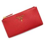 ショッピングPRADA （新品・未使用品）プラダ PRADA フラグメントケース コインケース  カードケース 小銭入れ 財布 サフィアーノ メタル レザー フォーコ レッド 1MC054 箱付