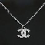 （未使用　展示品）CHANEL シャネル A28942 ココマーク ラインストーン シルバー ネックレス ペンダント