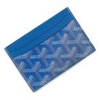 ショッピングゴヤール （新品・未使用品）GOYARD ゴヤール STSULPPMLTY サン シュルピス PVCコーティングキャンバス カーフスキン スカイブルー イエロー カードケース レザー 箱付