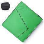 ショッピングロエベ （未使用　展示品）LOEWE ロエベ C510501X01 パズル バイフォールド コインウォレット スムースカーフレザー アップルグリーン ブラック 二つ折り財布 箱付