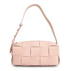 （未使用　展示品）BOTTEGA VENETA ボッテガヴェネタ 729166 マキシ イントレチャート ラムスキン ピンク スモール ブリック カセット ショルダーバッグ レザー