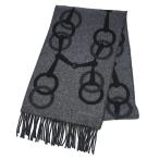 （新品・未使用品）HERMES エルメス エニー モール カシミヤ 100％ フランネル ノワール ダークグレー ブラック マフラー