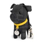 （未使用　展示品）FENDI フェンディ 7AP064 ITO チャーム ドッグ 犬 ファブリック カーフスキン ブラック イエロー バッグチャーム キーホルダー レザー 箱付