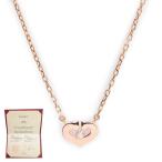 （美品）Cartier カルティエ B3040400 Cハート K18PG 750 1Pダイヤモンド 0.01ct ピンクゴールド ネックレス ペンダント ギャラ 保証書 箱付