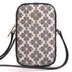 （新品・未使用品）Kate Spade ケイトスペード KG490 スペード フラワー ノース サウス ジップ フォン PVC ブラック ホワイト ショルダーバッグ ゴールド金具