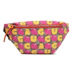 ( не использовался хранение товар )GUCCI Gucci 502095 дети z клубника клубника принт GGs шкив m парусина ремень сумка-пояс серебряный металлические принадлежности 