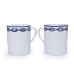 （未使用　展示品）HERMES エルメス シェーヌダンクル 陶器 ホワイト ブルー マグカップ