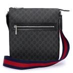 ( не использовался выставленный товар )GUCCI Gucci 792081 medium сумка "почтальонка" GGs шкив m парусина черный сумка на плечо наклонный ..