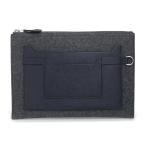 ( не использовался выставленный товар )HERMES Hermes палец на ноге du-29vo- Epson фетр Gris Moyeng Rimowa iyanBlue Indigo голубой индиго X печать клатч 