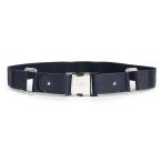 ( не использовался выставленный товар )GUCCI Gucci 236267 кожа резина темно-синий ремень 85cm серебряный металлические принадлежности 