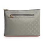( не использовался хранение товар )LOUIS VUITTON Louis Vuitton M63240 небольшая сумочка Cosmos монограмма титан серый клатч Second light gold металлические принадлежности 